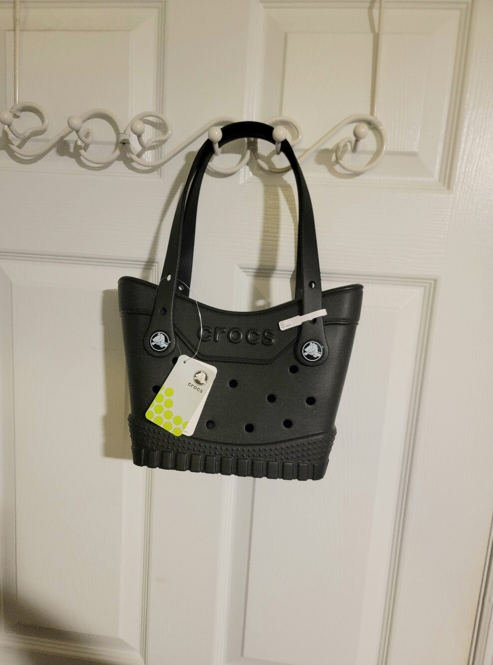 CROCS Classic Small Black Tote with Double Handles